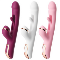 Vibrateur de stimulation clitoridienne BlueRabbit, puissant, avec fonctions de léchage et de battement, pour la masturbation féminine.