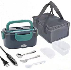 กล่องอาหารกลางวันไฟฟ้าแบบพกพาให้ความร้อนในตัวกล่องเบนโตะไฟฟ้ากันรั่วภาชนะอุ่นอาหาร - Product Image 5