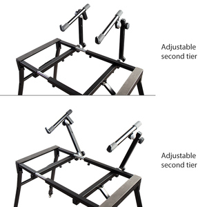 Supporto per Tastiera Professionale KS265 Yinyu DDP RTS, Pieghevole a X, Regolabile fino a 150KG, con Ripiano Staccabile - Product Image 5
