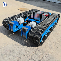 Plateforme de châssis à chenilles en caoutchouc miniature personnalisable avec train de roulement hydraulique et support de télécommande