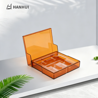 Boîtes de rangement portables en plastique PS transparent marron de haute qualité, anti-lumière, taille personnalisable, pour liquides, pilules, ampoules hospitalières