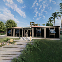 Maison modulaire en acier entièrement meublée avec salle de bain et cuisine, fabriquée en Chine