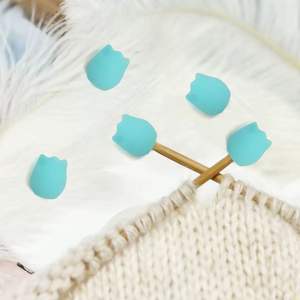Rolhas De Ponto De Silicone Em Forma De Tulipa Tricô Protetores De Ponto De Agulhas De Tricô De Silicone Bonito Cap Ponta De Agulha De Malha - Product Image 3