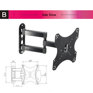 Supporto a parete per <span class=keywords><strong>TV</strong></span> retrattile a <span class=keywords><strong>tre</strong></span> bracci a <span class=keywords><strong>tre</strong></span> bracci per schermo <span class=keywords><strong>TV</strong></span> da 14-43 pollici VESA 200x200 per <span class=keywords><strong>TV</strong></span> di piccole dimensioni - Product Image 5