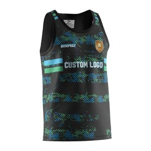 Débardeurs de sport pour hommes de haute qualité, sans manches, de compression protectrice, personnalisables, vente en gros, maillot de rugby américain - Product Image 3