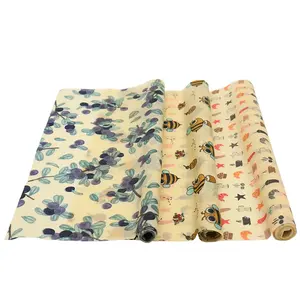 Emballage alimentaire réutilisable écologique non toxique en cire de soja biologique et cire d'abeille, 1 mètre, rouleaux d'emballage alimentaire en cire d'abeille 33*100cm - Product Image 2