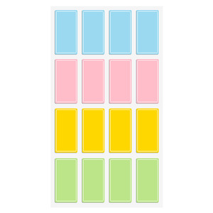 Etiqueta Rectangular Personalizada, Impermeable, Resistente a Desgarros, Escribible, Autoadhesiva, Troquelada, Colorida, para Clasificación - Product Image 1