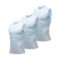 Lot de 3 débardeurs de compression respirants à séchage rapide pour hommes – Idéal pour le sport et l'entraînement – Couche de base athlétique sans manches
