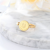 Bague rotative vintage en acier inoxydable Resoul Christian Accessories, bijoux catholiques, vente en gros d'accessoires pour femmes
