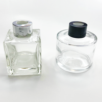 Bâtonnets en fibre de verre vides 50 ml Forme ronde Diffuseur carré Bouteille de diffuseur à roseaux