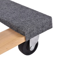 Chariot de déménagement en bois avec revêtement en tapis