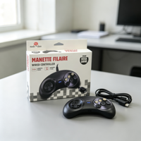 Kotak Kemasan Pengontrol Game Retro Kustom, Kotak Kertas Gantung Retail, Kotak Gamepad Berkabel Mewah untuk Sega Mega Drive