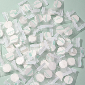 LMLTOP Etiqueta Privada máscara de hoja comprimida 100 Uds máscara facial cosmética Diy desechable cuidado de la piel máscara Facial de algodón orgánico D0864 - Product Image 5