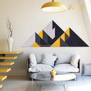 Panneau d'amortissement AoRong <span class=keywords><strong>Echo</strong></span> Rembourrage décoratif de montagne Panneaux acoustiques Revêtement mural en feutre de polyester Panneau insonorisant pour carrelage - Product Image 5