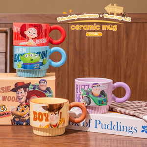<strong>Disney</strong> Cartoon Toy Story Drinkware 320ml Ceramic Cute Mugs Coffee Cup <strong>Set</strong> with Handgrip for Home Use and Kids and Gifting - Product Image 2