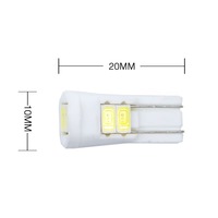 YD 12V W5W T10 Céramique 5630 6SMD LED Ampoule De Voiture 194 168 501 Wedge Lampe Latérale Blanc Plaque D'immatriculation Lumière Wedge Auto Éclairage Intérieur