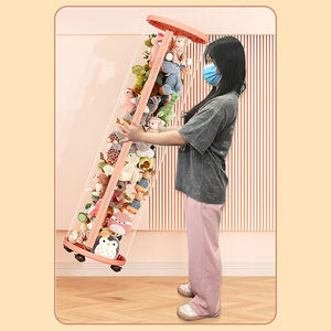 Organisateur de stockage de jouets en plastique PET à cylindre rond Tube de stockage de seau de poupée en peluche transparent pour enfants - Product Image 5