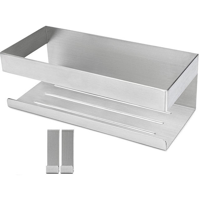 304 Stainless Steel Bathroom Space Save No Drilling Organizer Corner Shower Caddy Shelf Bathroom Organizer
