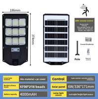 Lampe solaire d'extérieur la plus vendue, lampe d'éclairage domestique, lampe solaire extérieure rurale étanche à détection de mouvement humain, lampadaire solaire