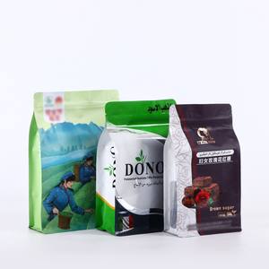 Sacs Mylar portables personnalisés avec impression mate, finition stand-up et fermeture ziplock, pour sucre roux, thé vert et aliments, faible MOQ - Product Image 1