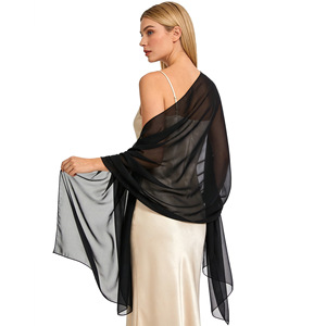 Sciarpa/Stola Elegante in Chiffon Trasparente da <span class=keywords><strong>Donna</strong></span>, Leggera Copertura per <span class=keywords><strong>Spalle</strong></span>, Ideale per Abiti da Sposa, da Sera e Occasioni Formali - Product Image 2