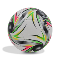 Ballon de football en PVC écologique, cousu à la machine, durable, taille 5, pour l'entraînement des jeunes, couleurs et logo personnalisés, cadeaux promotionnels
