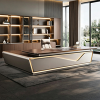 Bureau de direction modulaire haut de gamme en MDF, de style italien moderne et luxueux, pour une utilisation saine au bureau à domicile et en immeuble de bureaux
