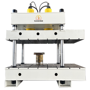 Prensa Hidráulica de Tres Vigas y Cuatro Columnas de 400T con Bomba de Motor y PLC para Prensado en Caliente de Palés de Madera y Moldeo de Materiales Compuestos - Product Image 3