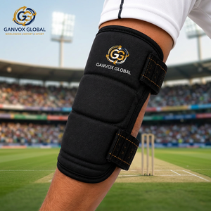 สนับศอกและแขน GANVOX GLOBAL Cricket ปรับได้ น้ำหนักเบา 1 กก. ทำจากนีโอพรีน สีดำ ใช้ได้ทุกฤดู เหมาะสำหรับการฝึกศิลปะการต่อสู้ - Product Image 1
