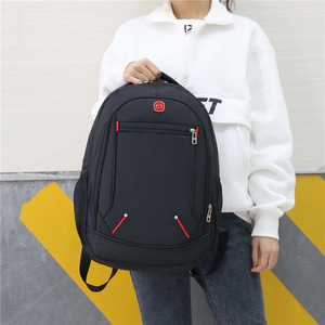Simple Business <b>Backpack</b> <b>Large</b> Capacity Black Solid Color Interior Compartment Detachable Strap Everyday Use Spring 2024 - Product Image 3