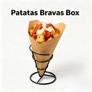 Caja <span class=keywords><strong>de</strong></span> Patatas <span class=keywords><strong>Bravas</strong></span>, Caja <span class=keywords><strong>de</strong></span> Patatas Españolas, Caja <span class=keywords><strong>de</strong></span> <span class=keywords><strong>Tapas</strong></span>, Caja <span class=keywords><strong>de</strong></span> Aperitivos, Caja <span class=keywords><strong>de</strong></span> Patatas Fritas, Embalaje Desechable al por Mayor para Aperitivos - Product Image 2