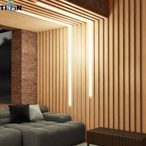 Panneaux en composite bois-plastique, revêtement en PVC, panneau mural cannelé, plaque WPC, panneau mural intérieur - Product Image 1