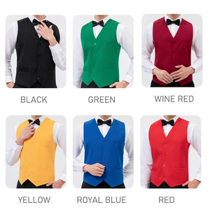 Logo personnalisé photographie dernier Restaurant uniforme serveurs gilets conceptions pour hommes 2024 Gentleman grande taille hommes gilets - Product Image 2