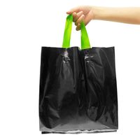 Sacs de shopping en plastique personnalisés avec logos, transparents, à poignée, en PVC, pour emballages cadeaux, bon marché