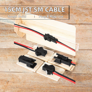 15CM JST SM 2P Pigtail LED striscia di luce lampada maschio femmina connettore cavo PVC isolamento conduttore di rame per elettronica - Product Image 2