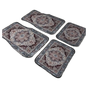 Tapis de sol de voiture en polyester oriental <span class=keywords><strong>persan</strong></span> 4 pièces, résistant aux taches, durable, facile d'entretien, 6 mm d'épaisseur, ensemble complet, tapis de voiture, couverture complète - Product Image 1