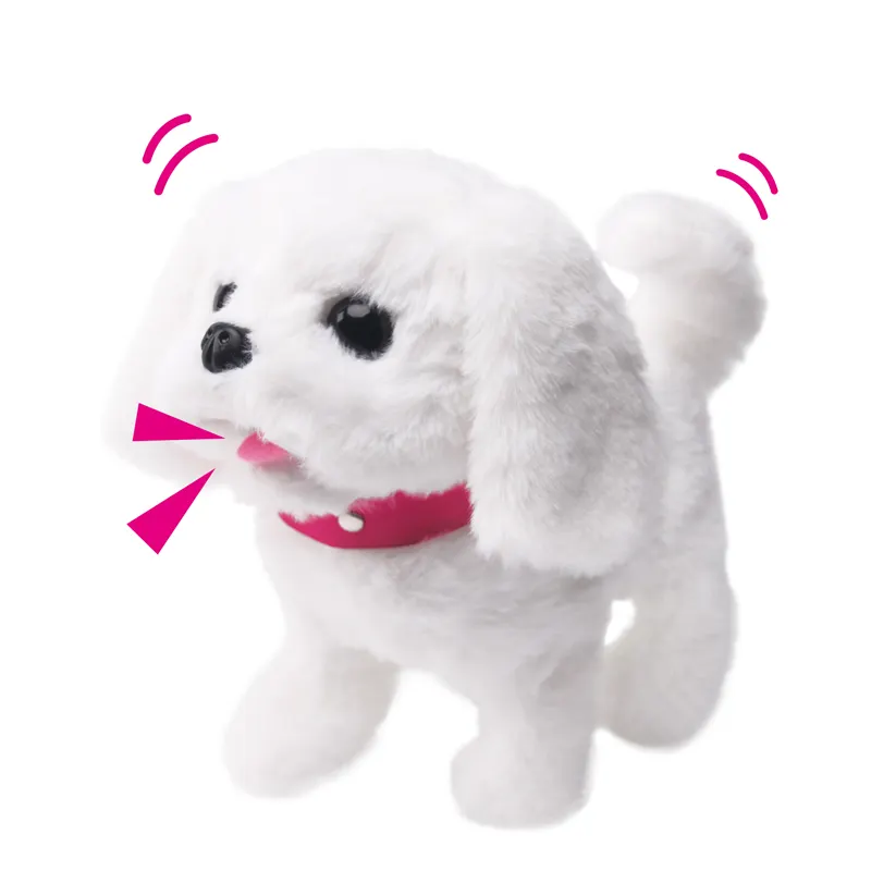 Battery Operated Electric Barking Walking Dog Toys Stuffed Plush Animal Toys for Kids