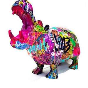 Giardino personalizzato paesaggio geometrico dipinto di vetro scultura animale modello blocco decorazione di superficie immobiliare grandi ornamenti - Product Image 2