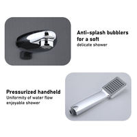 Douche murale SUS304 pour salle de bain, colonne de douche murale, ensemble de jets de massage pour le corps, panneau de douche