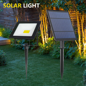 Lámpara Solar LED COB Súper Brillante, Aluminio Fundido, IP65 Impermeable, 8-10h, Sensor de Movimiento, Dos Etapas, Cable de 3m, Negro, 3500K Cálido - Product Image 3