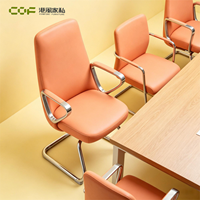 Chaise de bureau exécutive ergonomique moderne haut de gamme 2026 réglable en cuir PU avec base en aluminium pour ordinateur et salle à manger