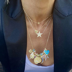 Collar <span class=keywords><strong>de</strong></span> Gargantilla al por Mayor Gemnel, Collares <span class=keywords><strong>de</strong></span> Oro Real, Joyería <span class=keywords><strong>de</strong></span> Plata 925 con Colgante <span class=keywords><strong>de</strong></span> Moneda del Castillo <span class=keywords><strong>de</strong></span> la <span class=keywords><strong>Reina</strong></span> - Product Image 3