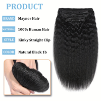 Extensions de cheveux humains lisses et bouclés à clipser, couleur naturelle, brésiliennes, 100% Remy, 120G, 8 pièces/ensemble, pour tête entière, fabriquées en Chine continentale