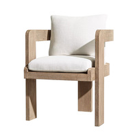 Meubles modulaires d'extérieur en teck pour hôtel moderne, style nordique, canapé pour cour, jardin, villa, terrasse, concept de vie élégant