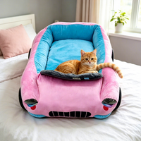 Sportwagen-Stil Hundebett Auto-förmiges Polyester-Haustier-Sofa Ganzjährig Nutzbar PP-Baumwollfüllung Keine Montage Erforderlich für Mittelgroße/Kleine Hunde