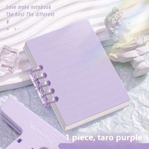 Cheap Hotselling Morandi A7 Size Student Line Spiral Bound Durable Loose-leaf Refillable <strong>Notebooks</strong> <strong>with</strong> <strong>Index</strong> Pocket PU Cover - Product Image 4