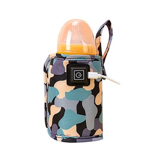 Chauffe-biberons portables pour bébé avec câbles de données, chauffe-biberons USB à température constante en cuir pour voiture - Product Image 1
