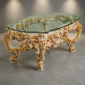 Handcrafted Antique <b>Gold</b> Round <b>Table</b> Stool Solid Wood Decorative Accent Furniture Living Room OEM Wholesale Manufacturer - Product Image 4