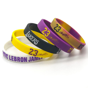 Factory Supply OEM ODM Different Pattern Elastic Basketball Rubber Waterproof Silicone Wristbands