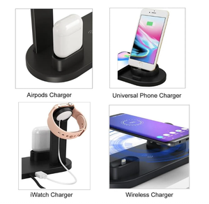 Station d'accueil <span class=keywords><strong>chargeur</strong></span> sans fil à charge rapide 6 en 1 pour iPhone 15 16 Pro Max Apple Watch Airpods Station de charge rapide - Product Image 3